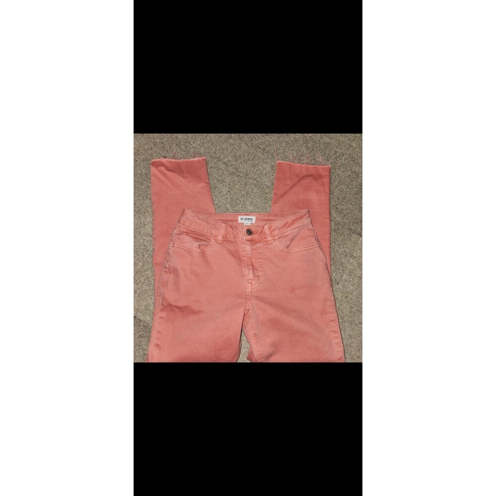 Maurices Pink Mid Rise Slim Straightleg Ankle Jeans | 0
